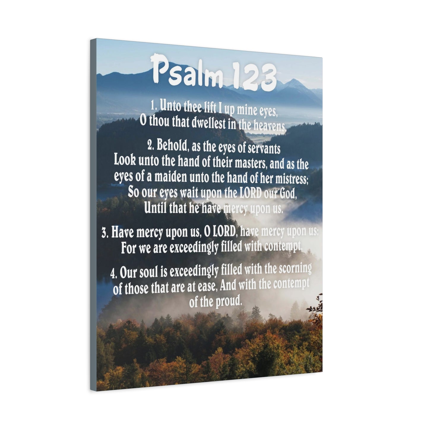 Scripture Walls Unto Thee Psalm 123:3 Christian Wall Art Bible Verse Print Ready to Hang