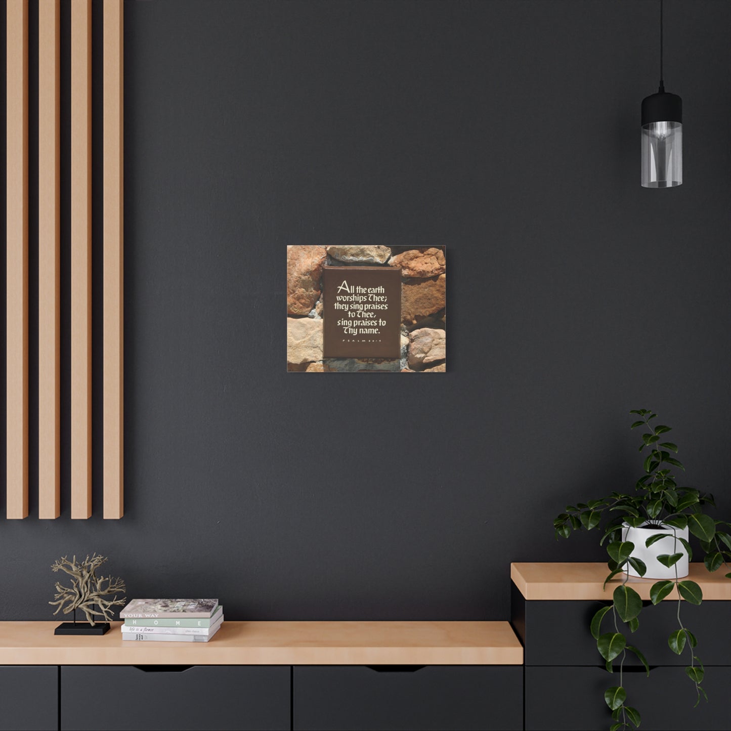Scripture Walls Worships Thee Psalm 66:4 Bible Verse Canvas Christian Wall Art Ready to Hang
