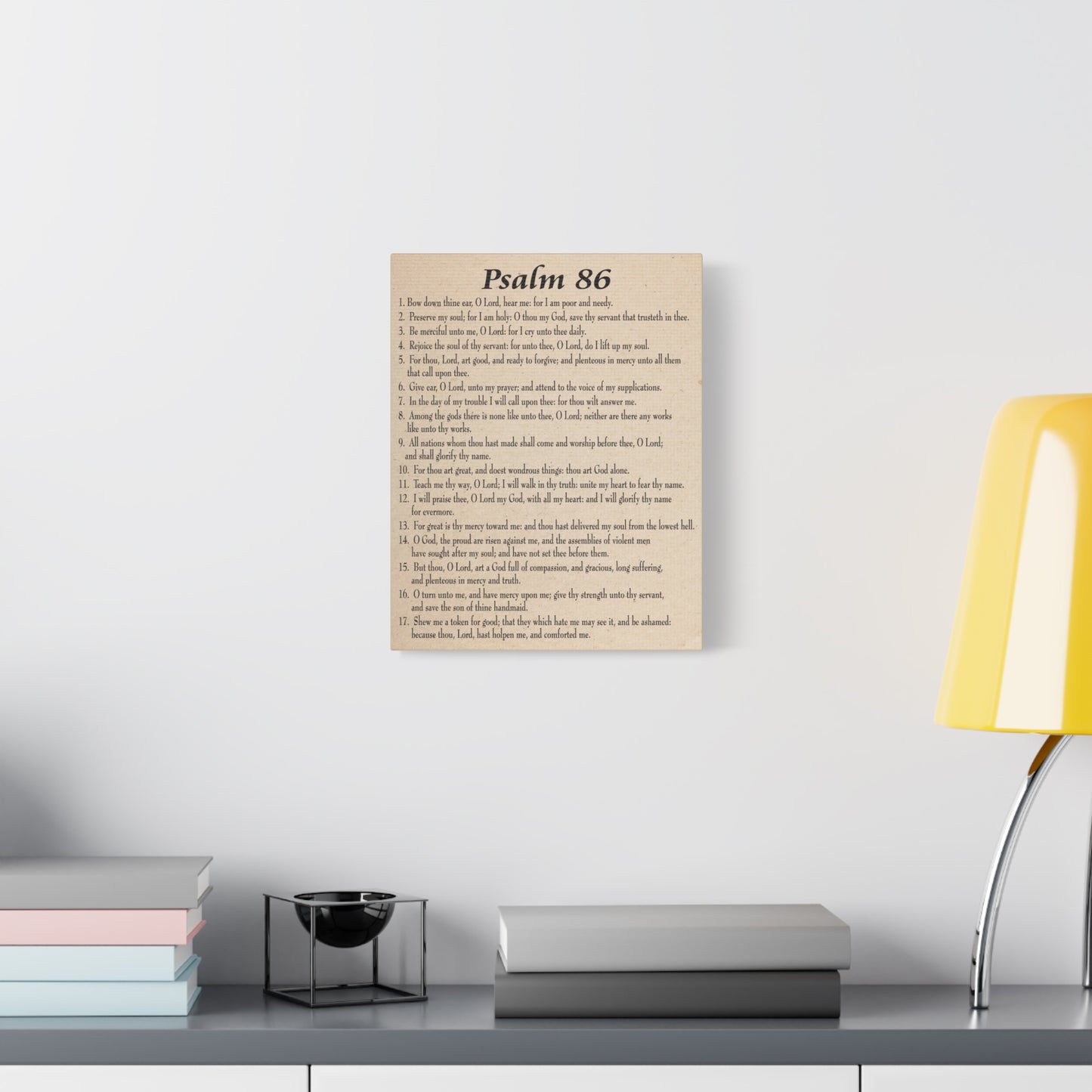 Scripture Walls Praying in Difficult Times Psalm 86:2 Bible Verse Canvas Christian Wall Art Ready to Hang