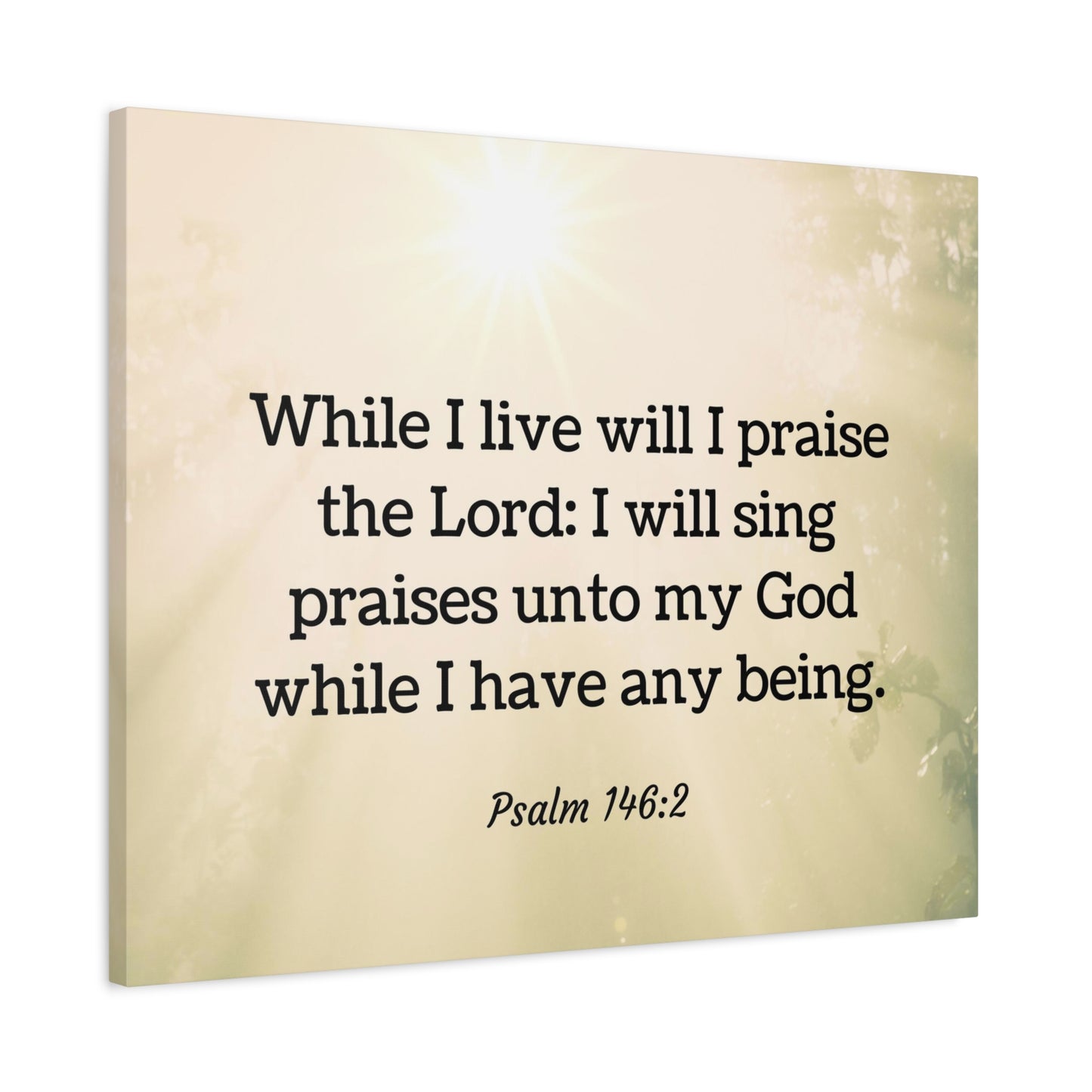 Scripture Walls I Live Will I Praise Psalm 146:2 Bible Verse Canvas Christian Wall Art Ready to Hang