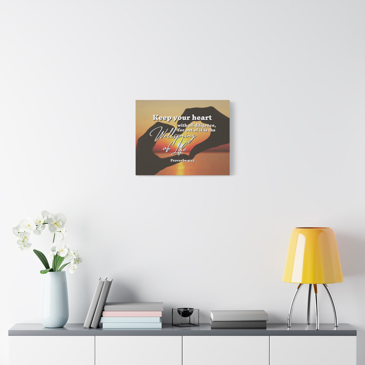 Scripture Canvas Issues Of Life Proverbs 4:23 Christian Wall Art Bible Verse Print Ready to Hang