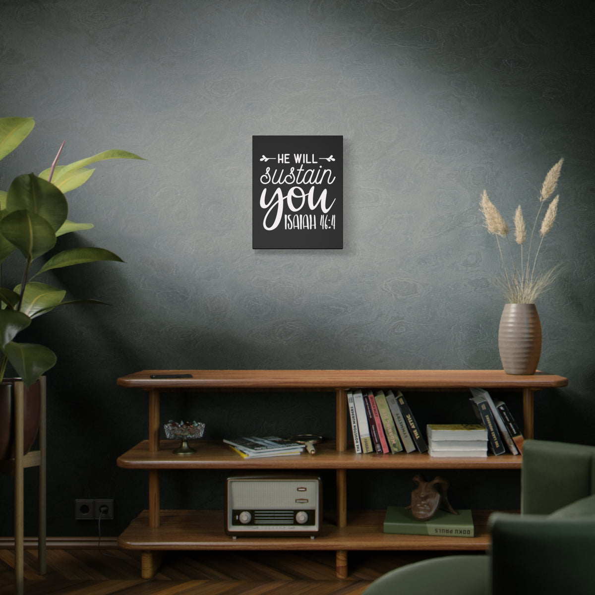 Scripture Walls He Will Sustain You Isaiah 46:4 Bible Verse Canvas Christian Wall Art Ready to Hang Unframed