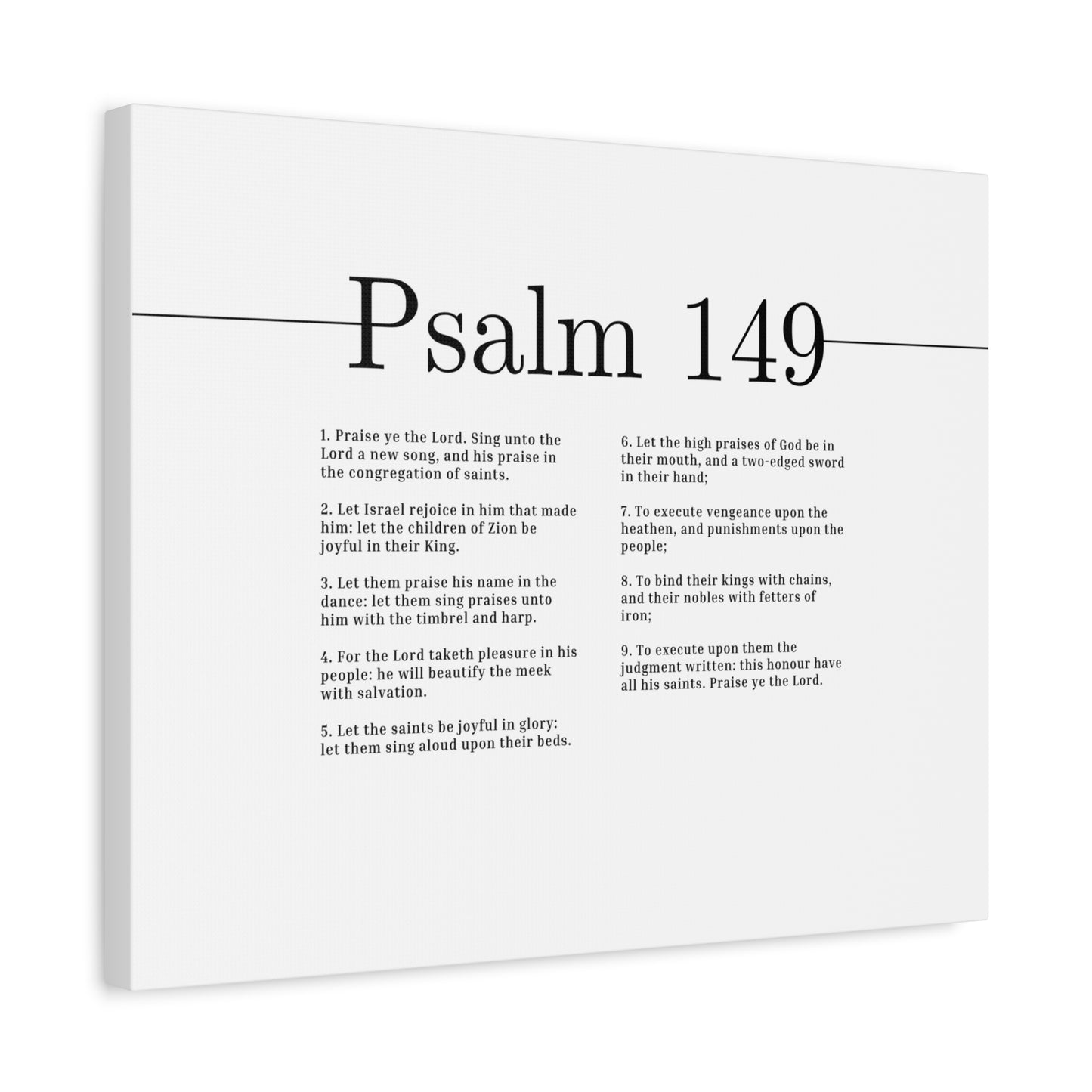Scripture Canvas High Praises Of God Psalm 149 Christian Wall Art Bible Verse Print Ready to Hang