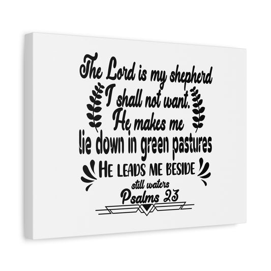 Scripture Canvas The Lord Is My Shepherd Psalm 23 Christian Wall Art Bible Verse Print Ready to Hang