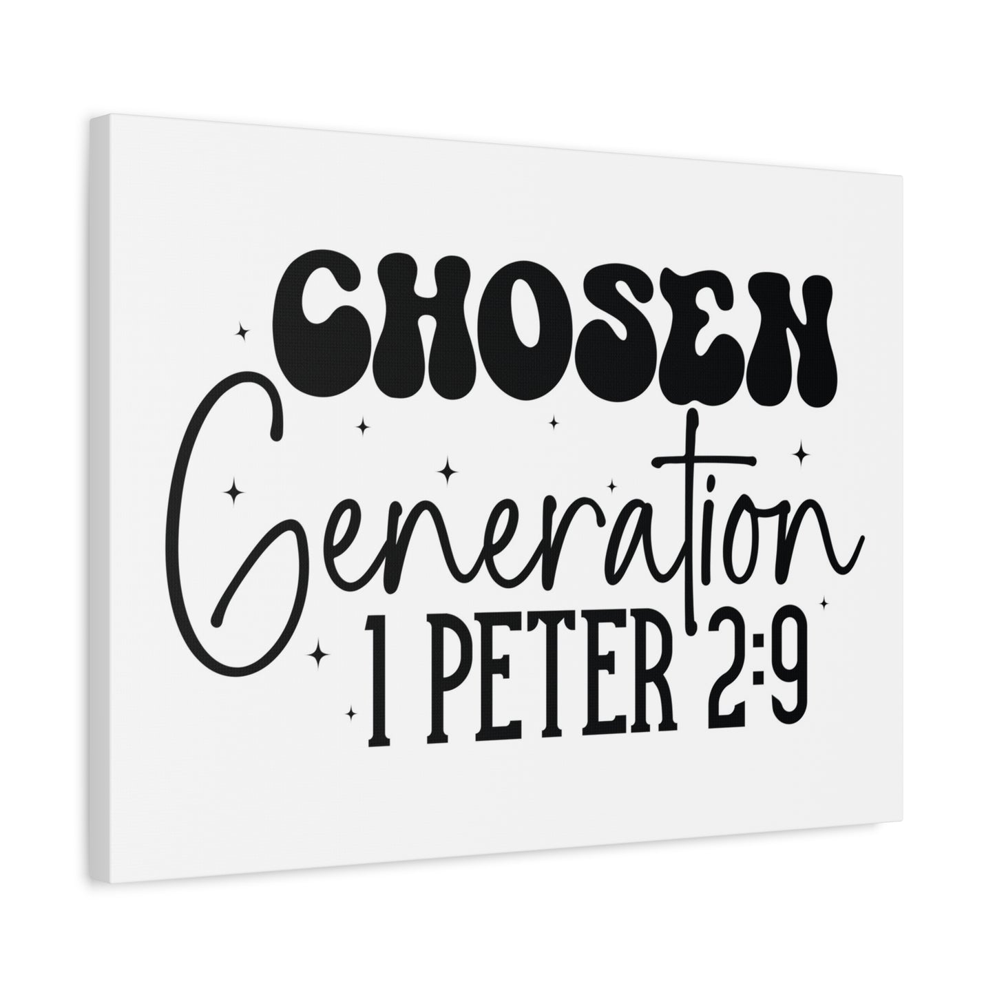 Scripture Walls 1 Peter 2:9 A Chosen Generation Bible Verse Canvas Christian Wall Art Ready to Hang Unframed