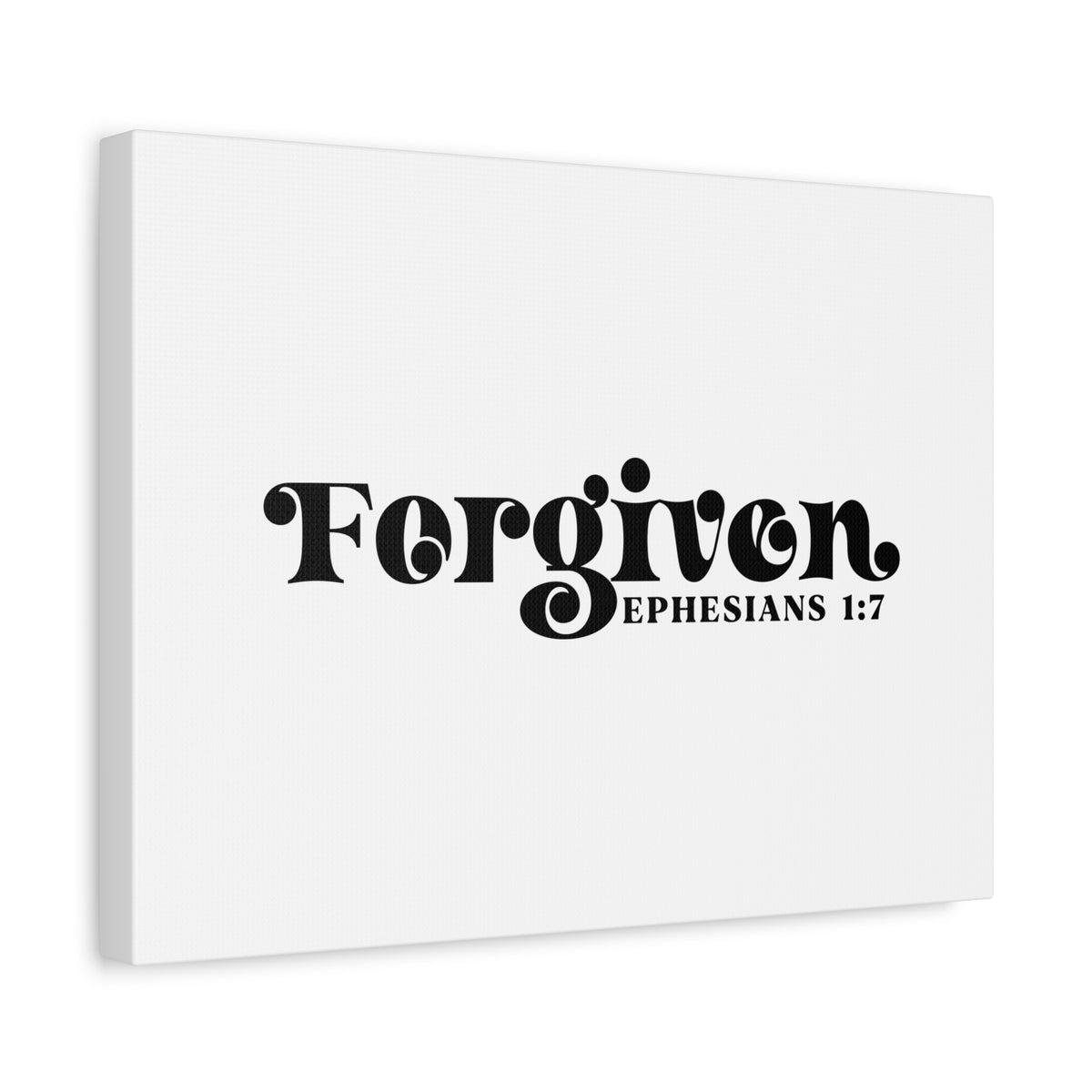 Scripture Canvas Forgiven Ephesians 1:7 Christian Wall Art Bible Verse Print Ready to Hang