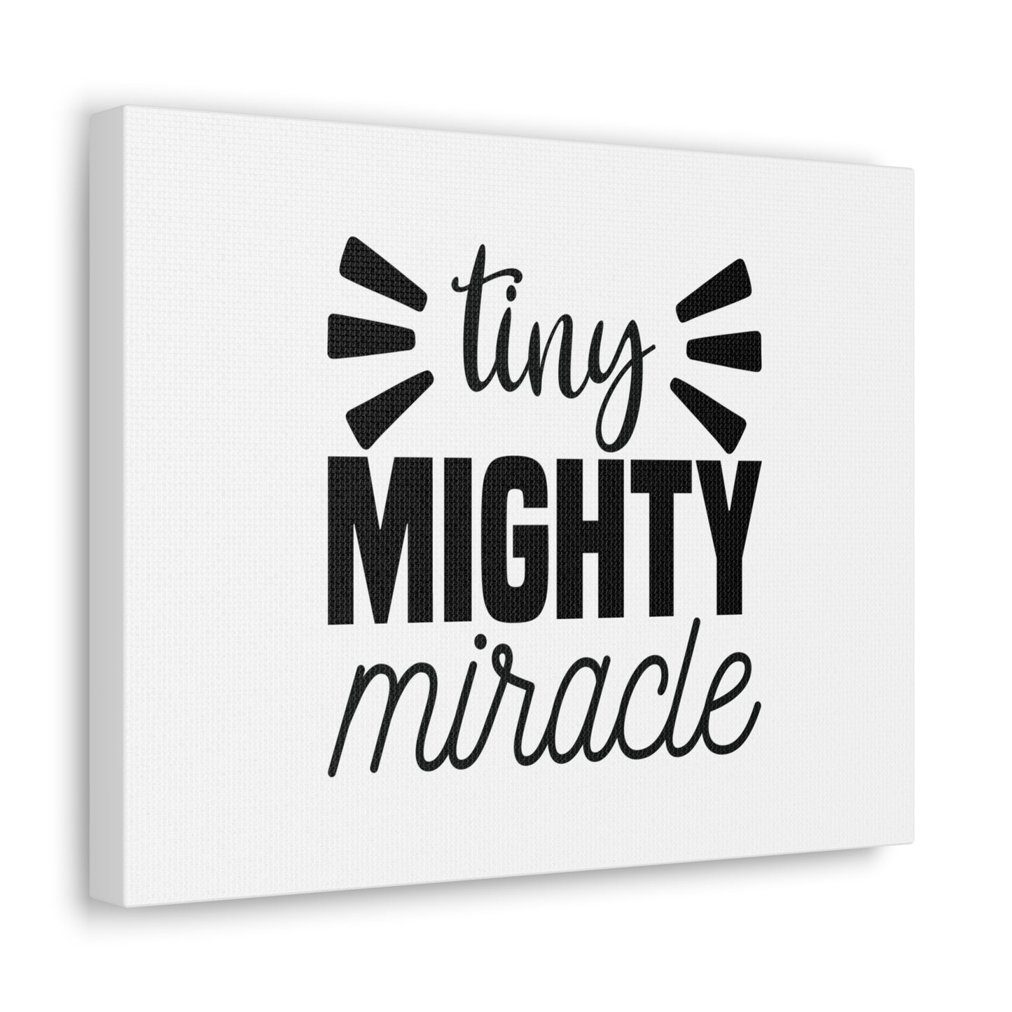 Tiny Mighty Miracle Luke 18:27 Christian Wall Art Bible Verse Print Ready to Hang