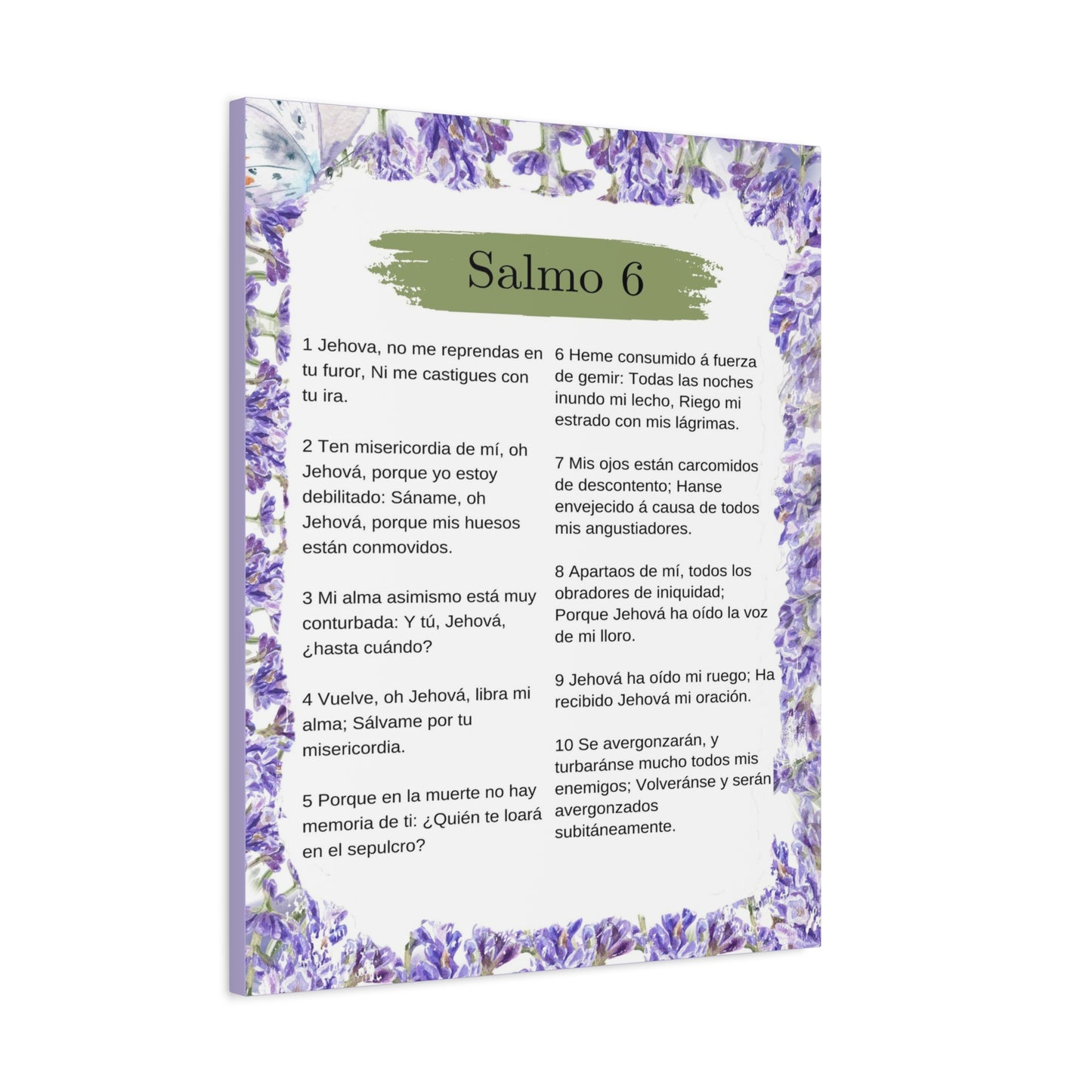 Salmo 6 Impresión De Arte Cristiano en la Pared Lista Para Colgar