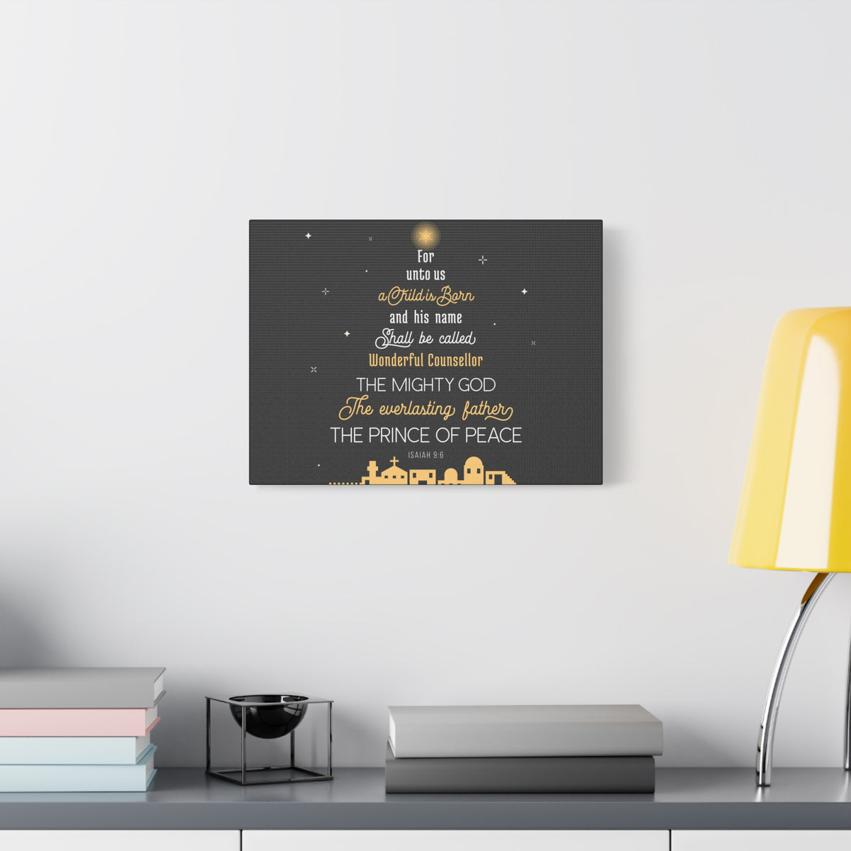 Scripture Canvas The Everlasting Father Isaiah 9:6 Christian Wall Art Bible Verse Print Ready to Hang