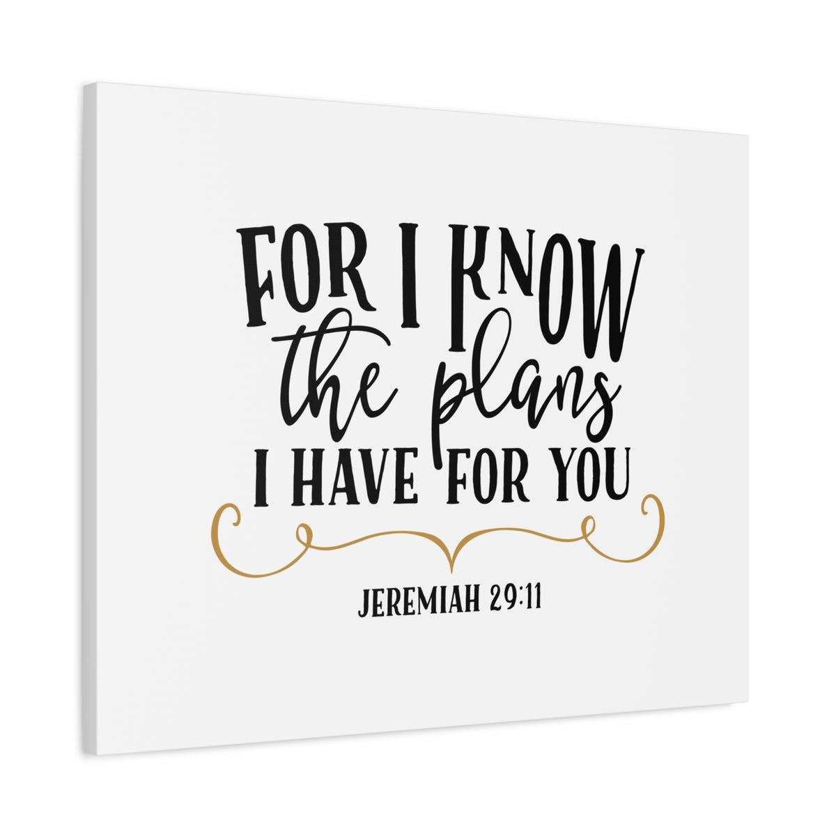 Scripture Canvas The Plans I Have For You Jeremiah 29:11 Christian Wall Art Bible Verse Print Ready to Hang
