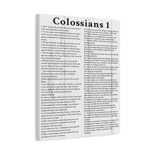 Scripture Walls Colossians 1 White Bible Verse Canvas Christian Wall Art Ready to Hang Unframed