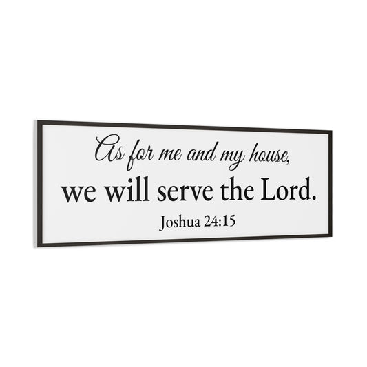 Scripture Walls Joshua 24:15 White  Bible Verse Canvas Christian Wall Art Ready to Hang Unframed