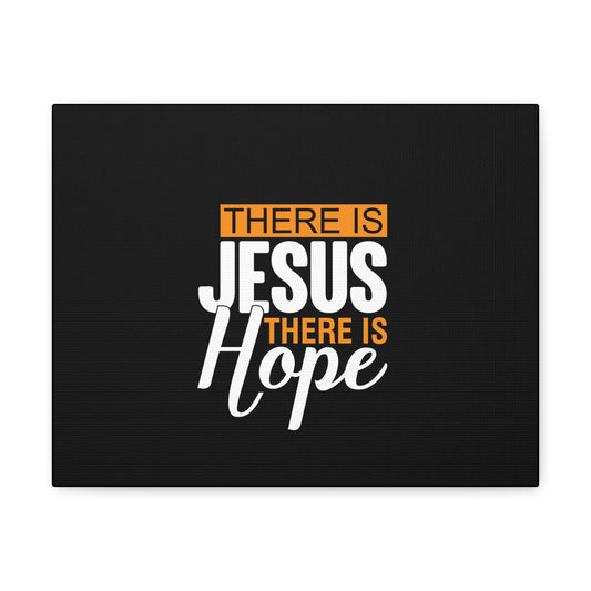 There Is Jesus, There Is Hope Titus 2:13 Black Christian Wall Art Bible Verse Print Ready to Hang