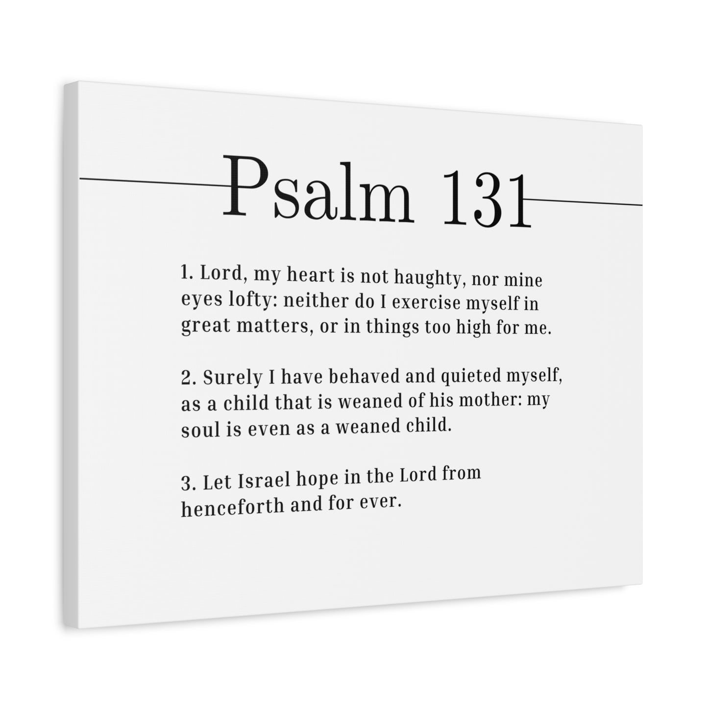Scripture Canvas Hope In The Lord Psalm 131 Christian Wall Art Bible Verse Print Ready to Hang