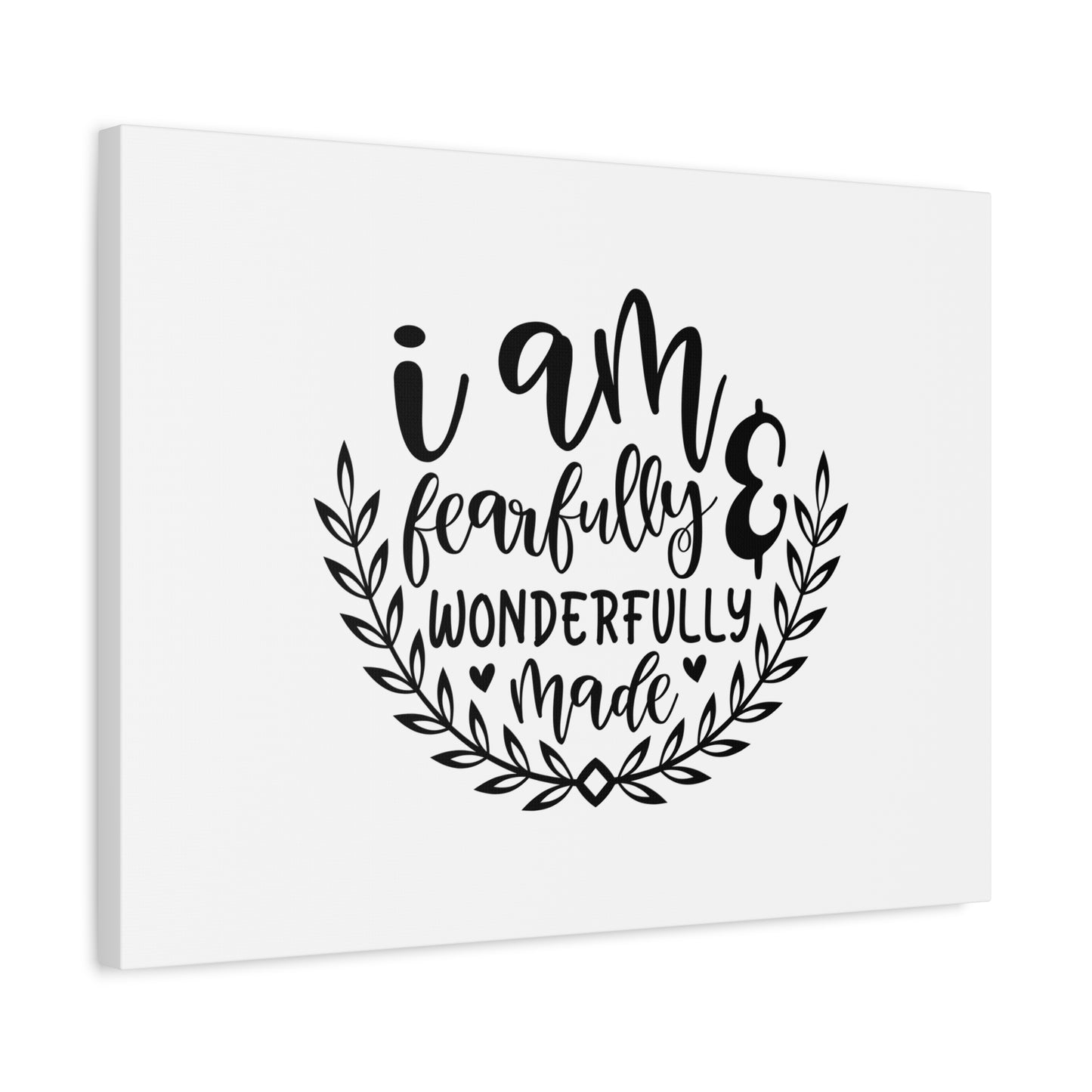 Scripture Canvas I Am Fearfully Wonderfully Made Psalm 139:14 Christian Wall Art Bible Verse Print Ready to Hang