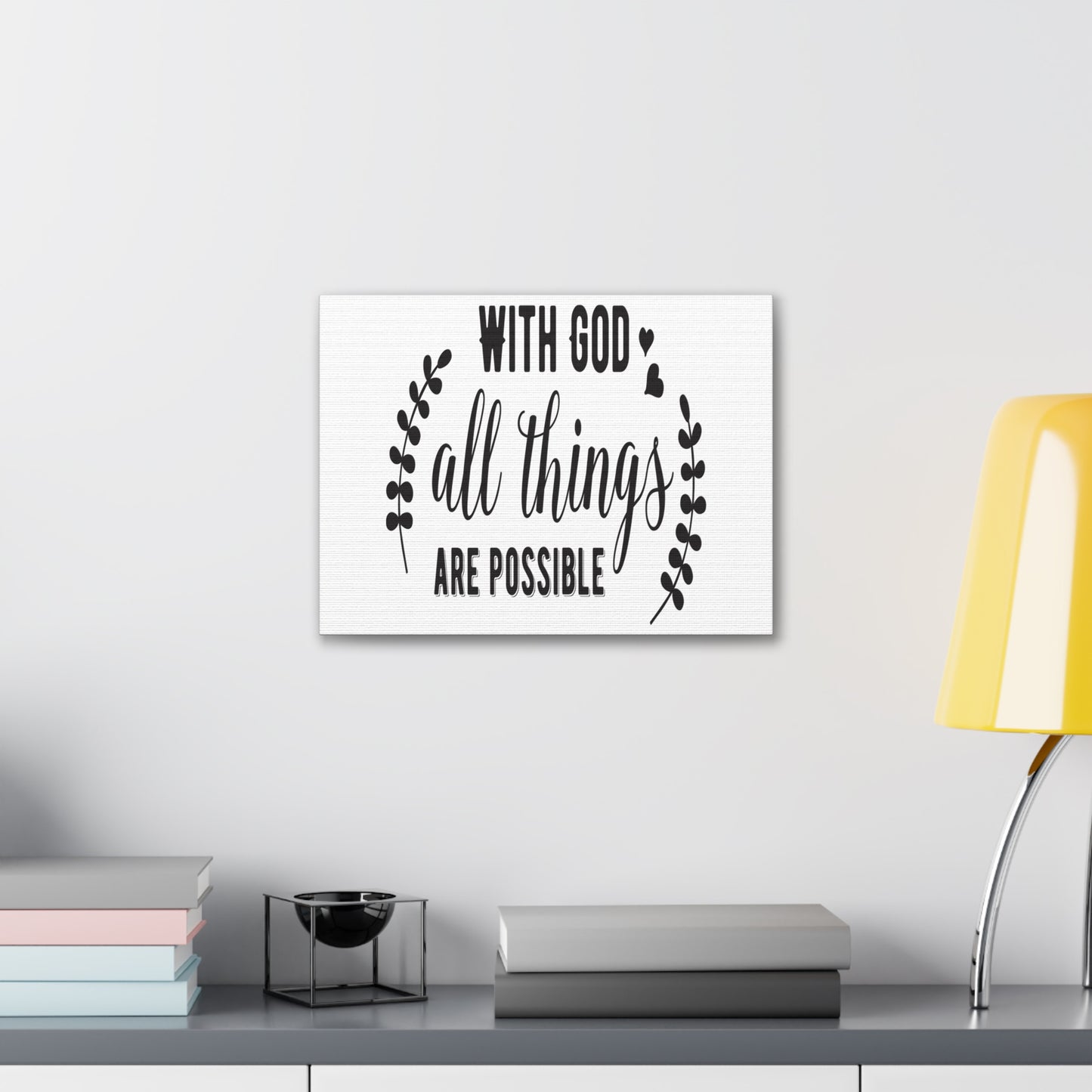 Things Are Possible Matthew 19:26 Christian Wall Art Print Ready to Hang