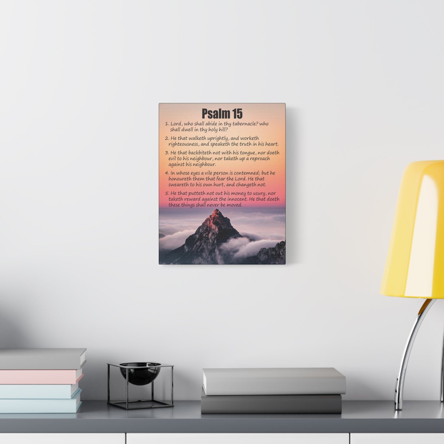 Scripture Walls Abide in God's Sanctuary Psalm 15:2 Christian Wall Art Print Ready to Hang