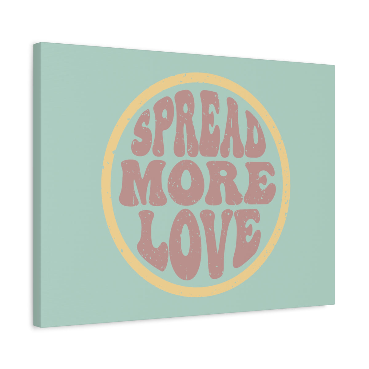 Scripture Canvas Spread More Love 1 John 4:7-8 Green Circle Christian Wall Art Bible Verse Print Ready to Hang