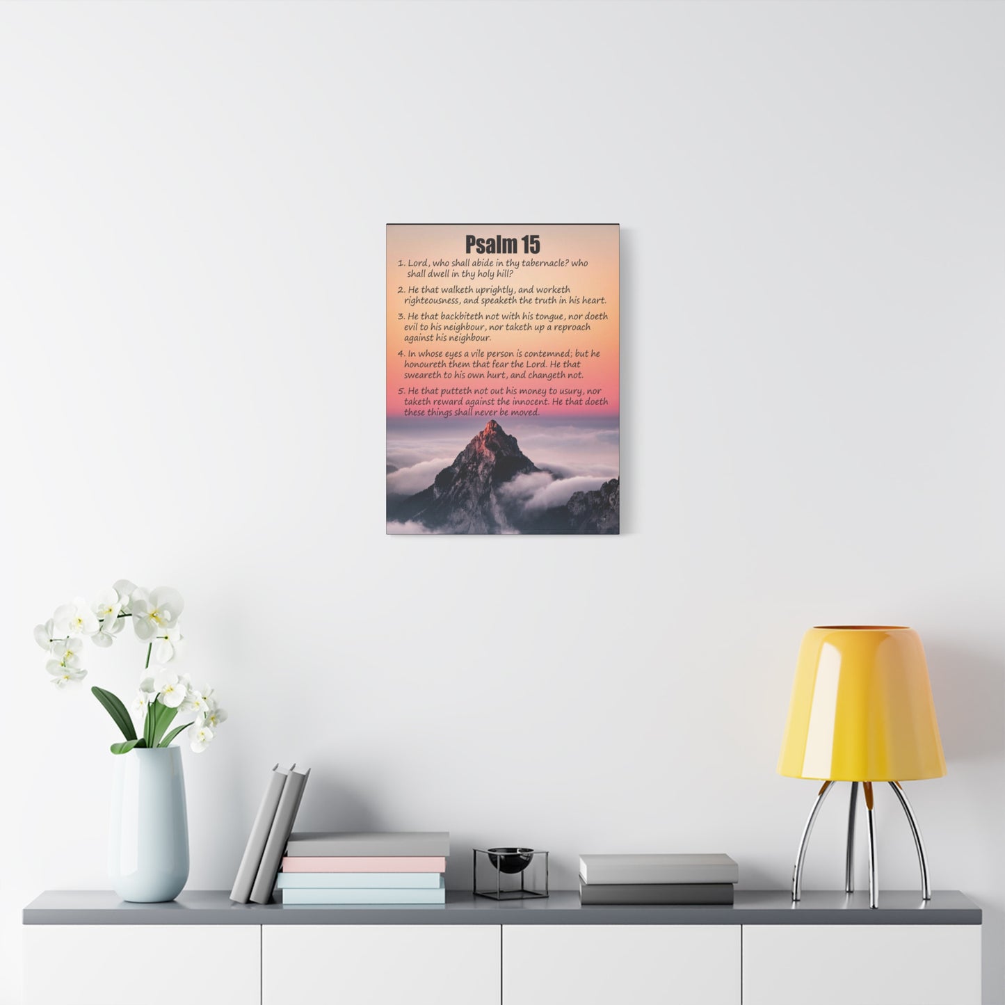 Scripture Walls Abide in God's Sanctuary Psalm 15:2 Christian Wall Art Print Ready to Hang