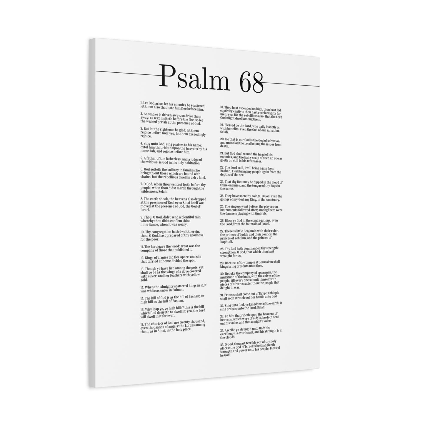 Scripture Canvas Blessed Be The Lord Psalm 68 Christian Wall Art Bible Verse Print Ready to Hang