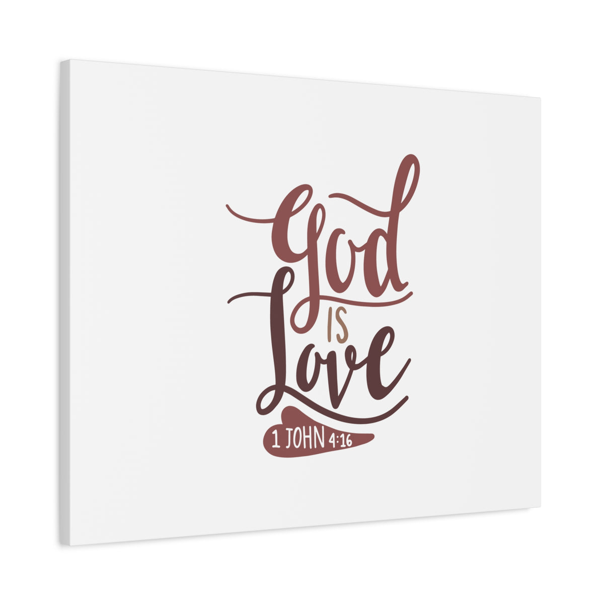 Scripture Canvas God Is Love 1 John 4:16 Christian Wall Art Bible Verse Print Ready to Hang