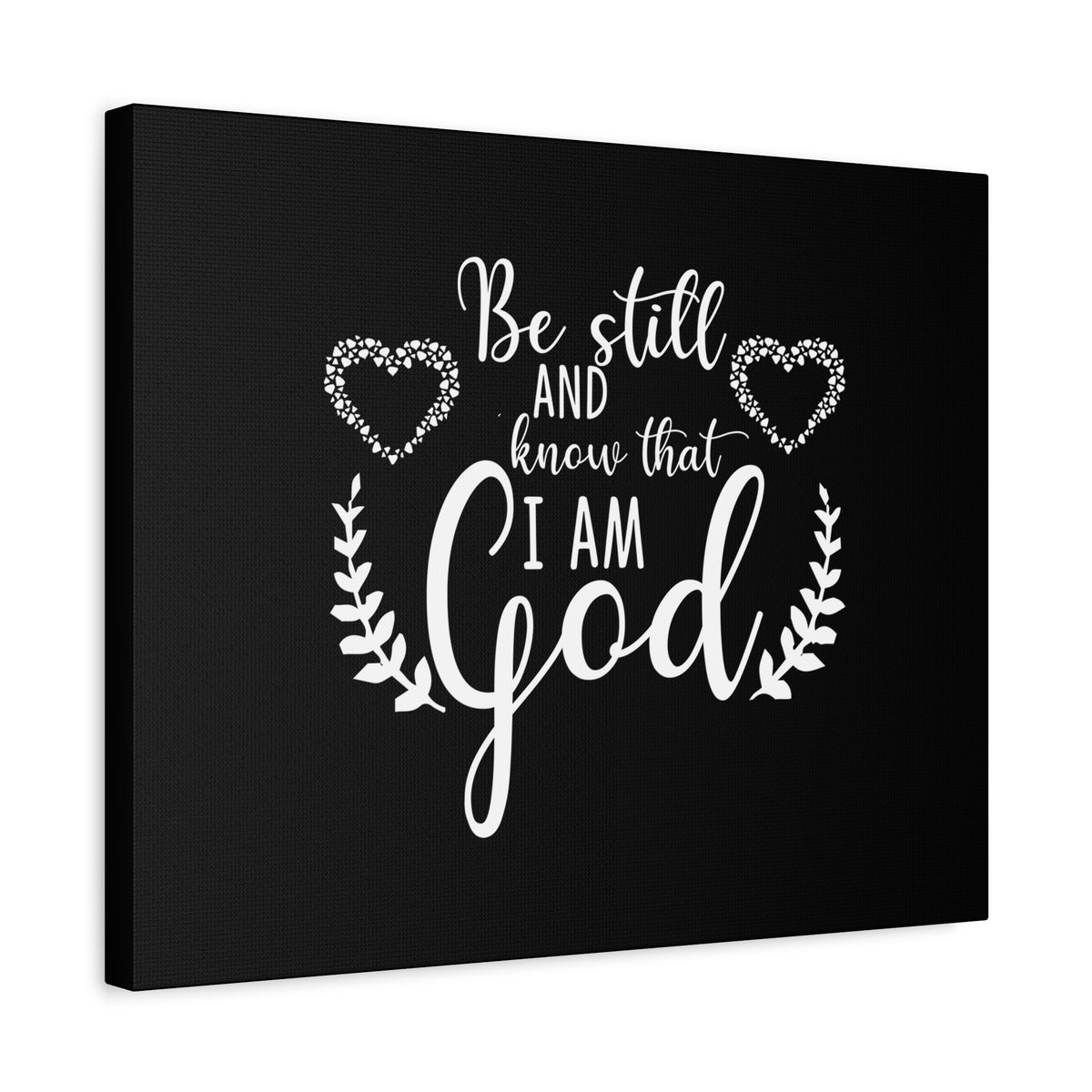 Scripture Canvas Be Still And Know That I Am God Psalm 46:10 Christian Wall Art Bible Verse Print Ready to Hang