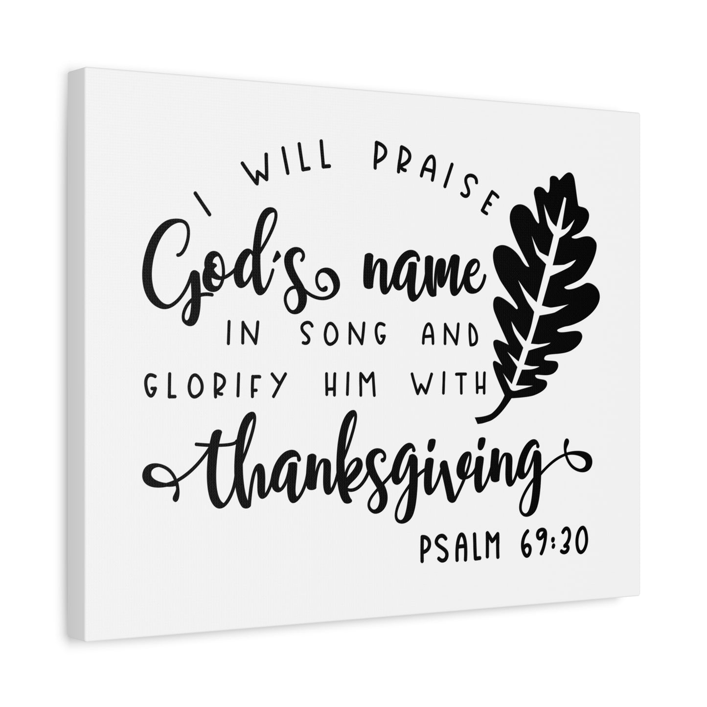 Scripture Canvas Glorify Him Psalm 69:20 Christian Wall Art Bible Verse Print Ready to Hang