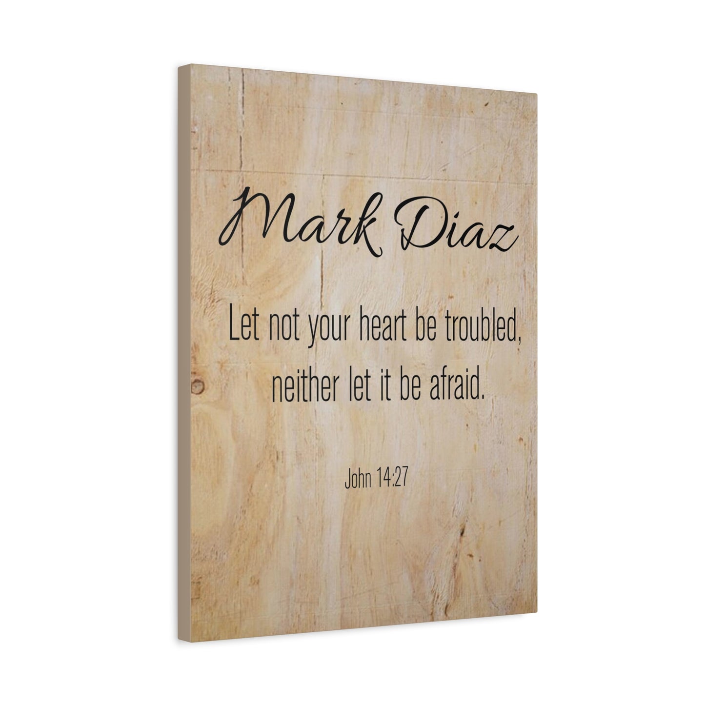 Scripture Walls Personalized No Fear No Trouble John 14:27 Bible Chapter Canvas Christian Wall Art Ready to Hang