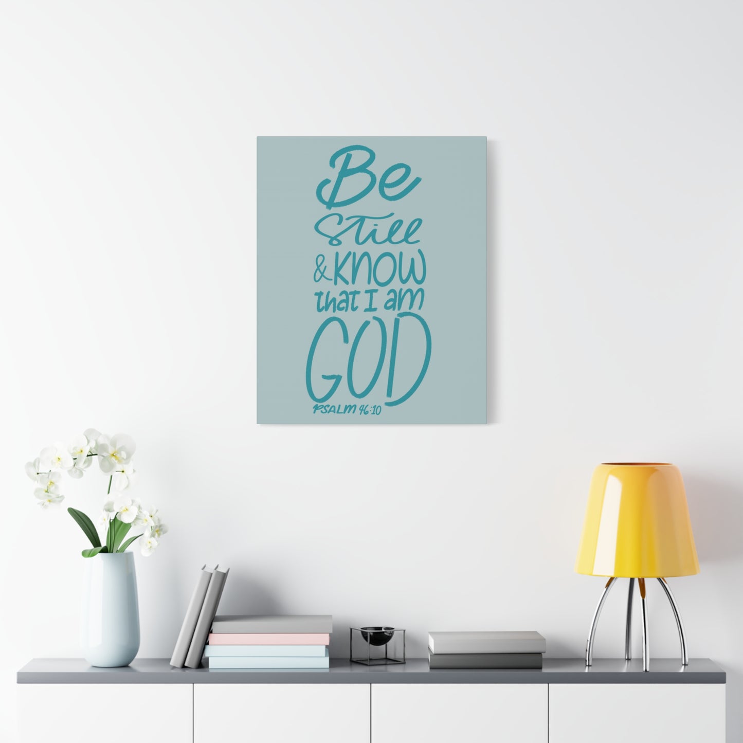 Scripture Walls Know That I Am God Psalm 46:10 Bible Verse Canvas Christian Wall Art Ready to Hang