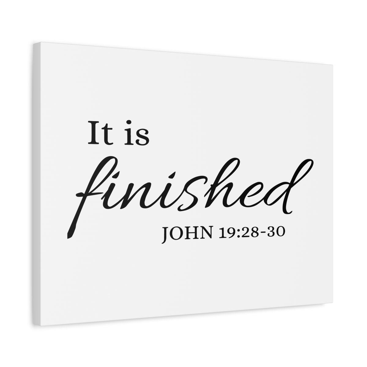 Scripture Canvas It Is Finished John 19:28:30 Christian Wall Art Bible Verse Print Ready to Hang