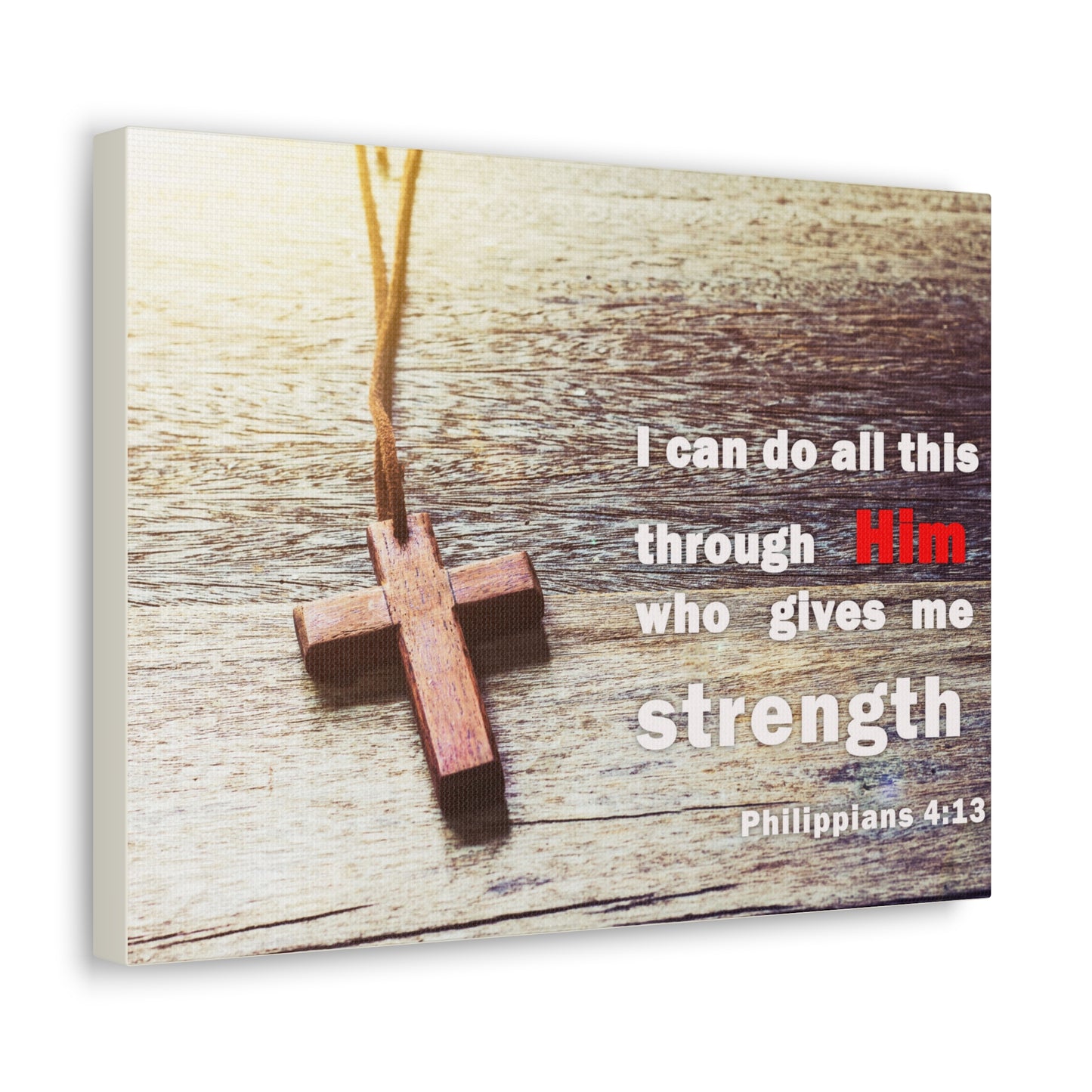 Gives Me Strength Philippians 4:13 Bible Verse Canvas Christian Wall Art Bible Verse Print Ready To Hang