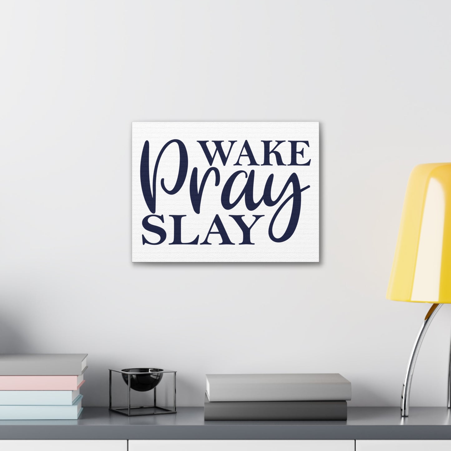 Wake, Pray, Slay 2 Timothy 1:3 Christian Wall Art Print Ready to Hang