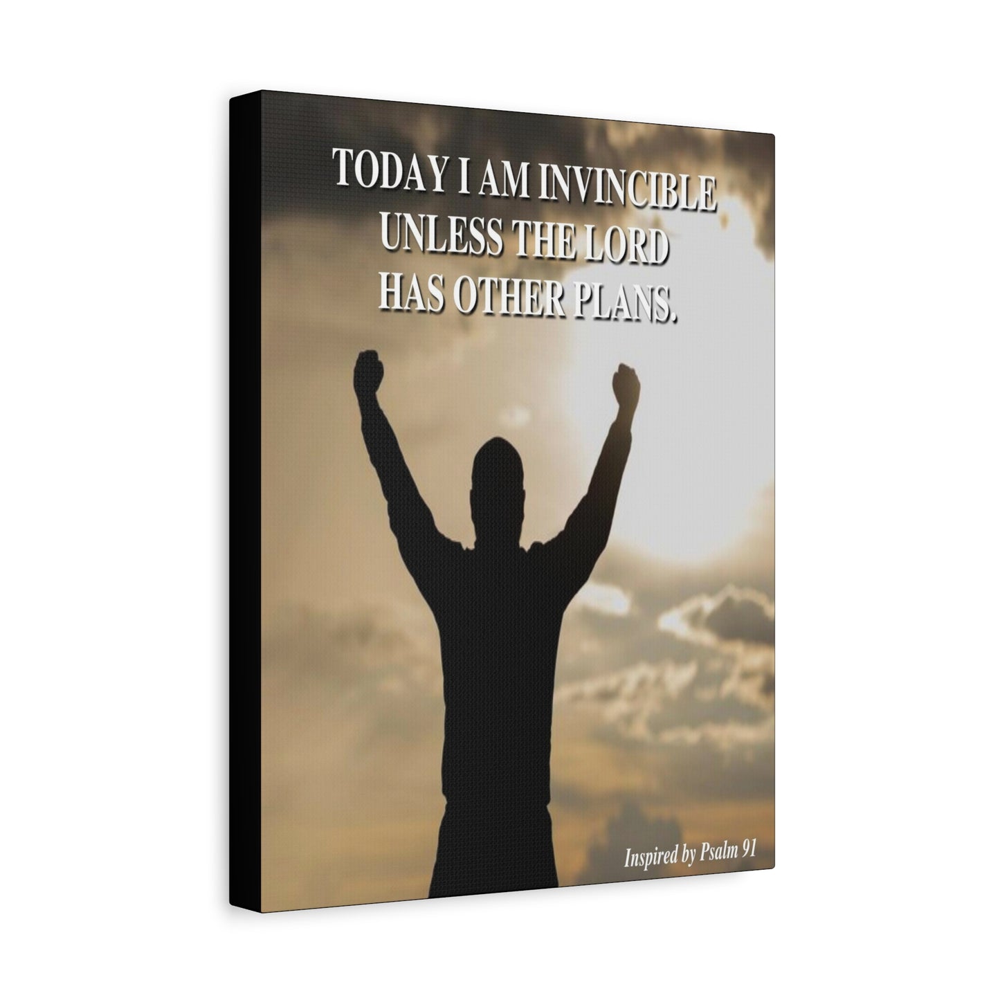 Scripture Walls Today I Am Invincible Canvas Psalm 91 Bible Verse Canvas Christian Wall Art Ready to Hang