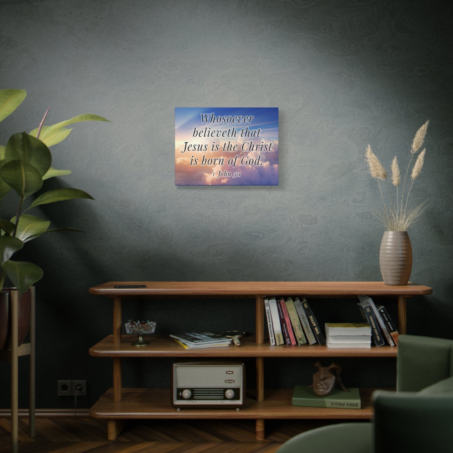 Scripture Walls 1 John 5:1 Jesus is the Christ Bible Verse Canvas Christian Wall Art Ready to Hang Unframed