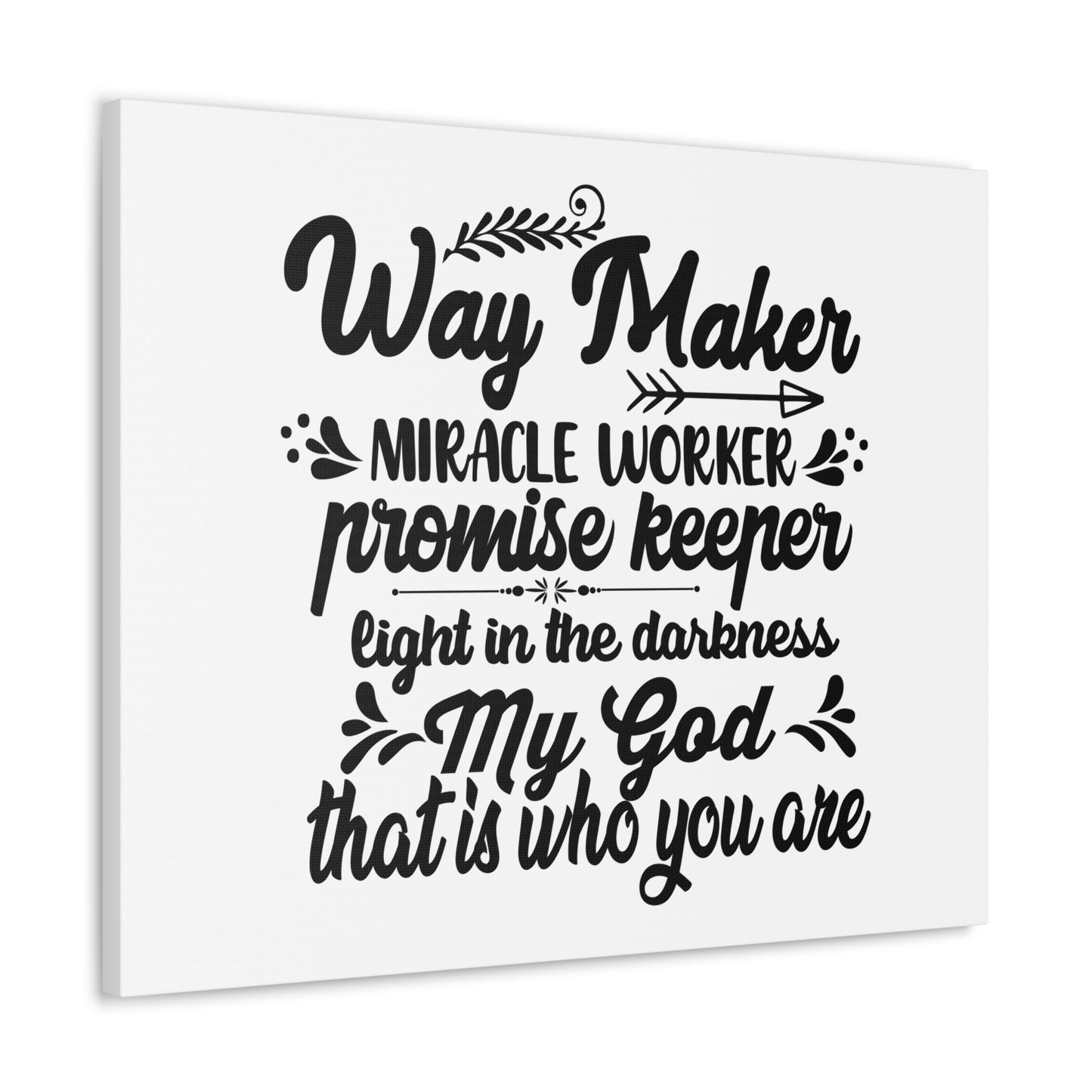 Way Maker, Miracle Worker, Promise Keeper John 16:33 Christian Wall Art Bible Verse Print Ready to Hang