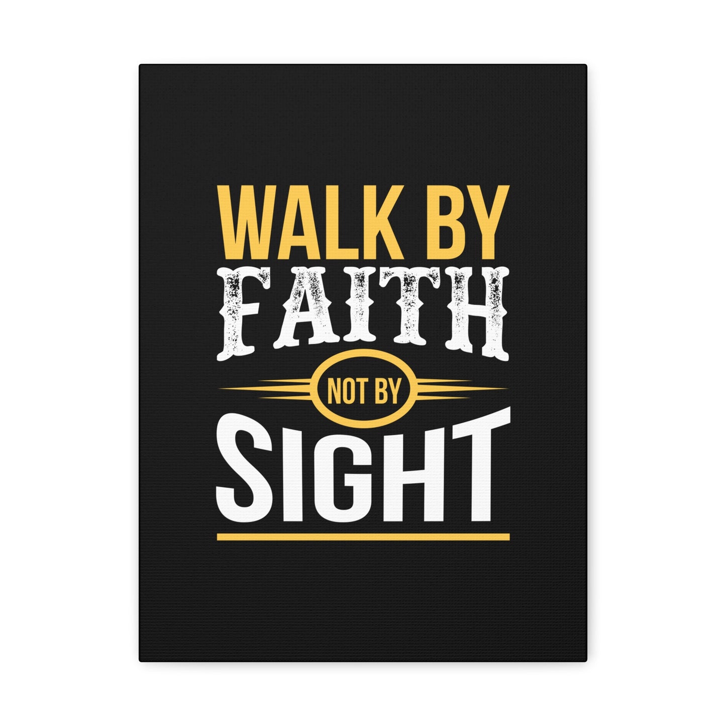 Walk By Faith Not By Sight 2 Corinthians 5:7 Orange Christian Wall Art Bible Verse Print Ready to Hang