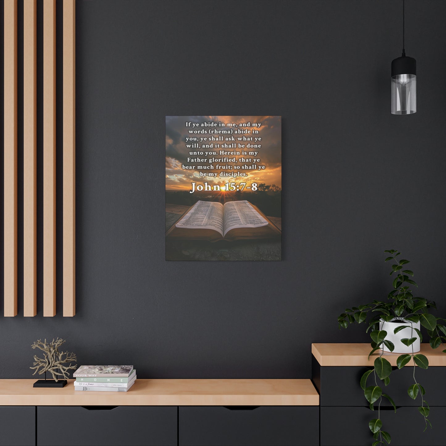 Scripture Walls John 15:7-8 KJV Bible Verse Canvas Christian Wall Art Ready to Hang Unframed