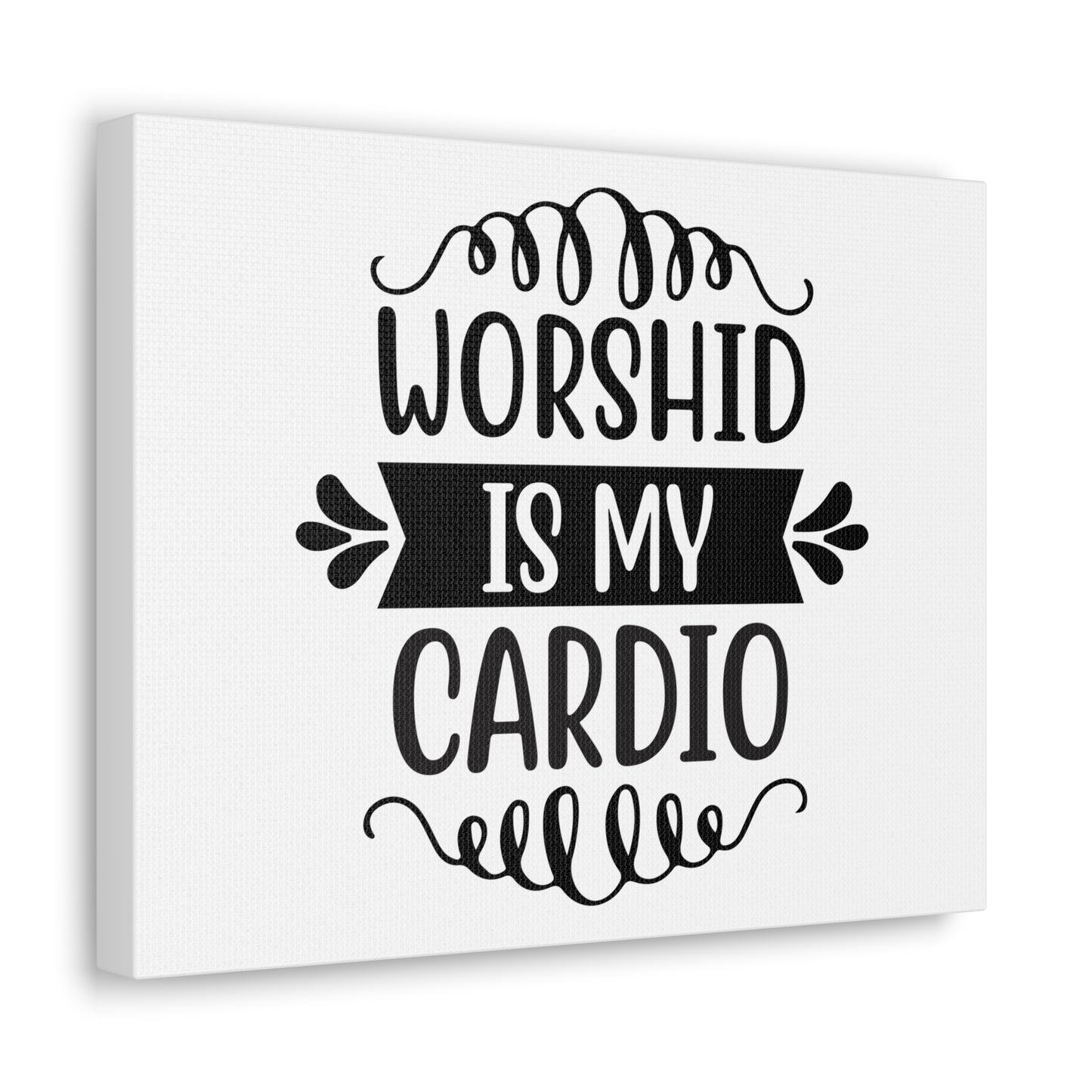 Worship Is My Cardio Exodus 23:25 Christian Wall Art Print Ready to Hang