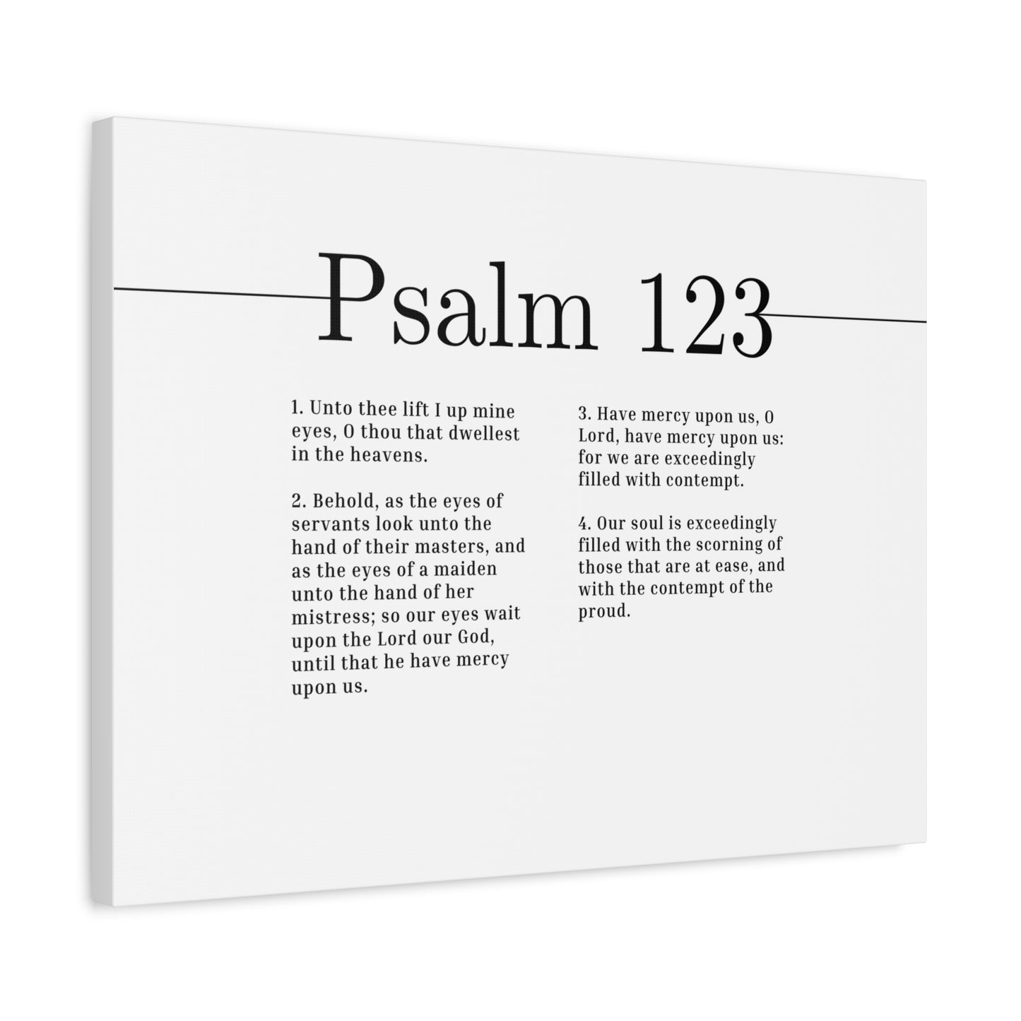 Scripture Canvas The Lord Our God Psalm 123 Christian Wall Art Bible Verse Print Ready to Hang