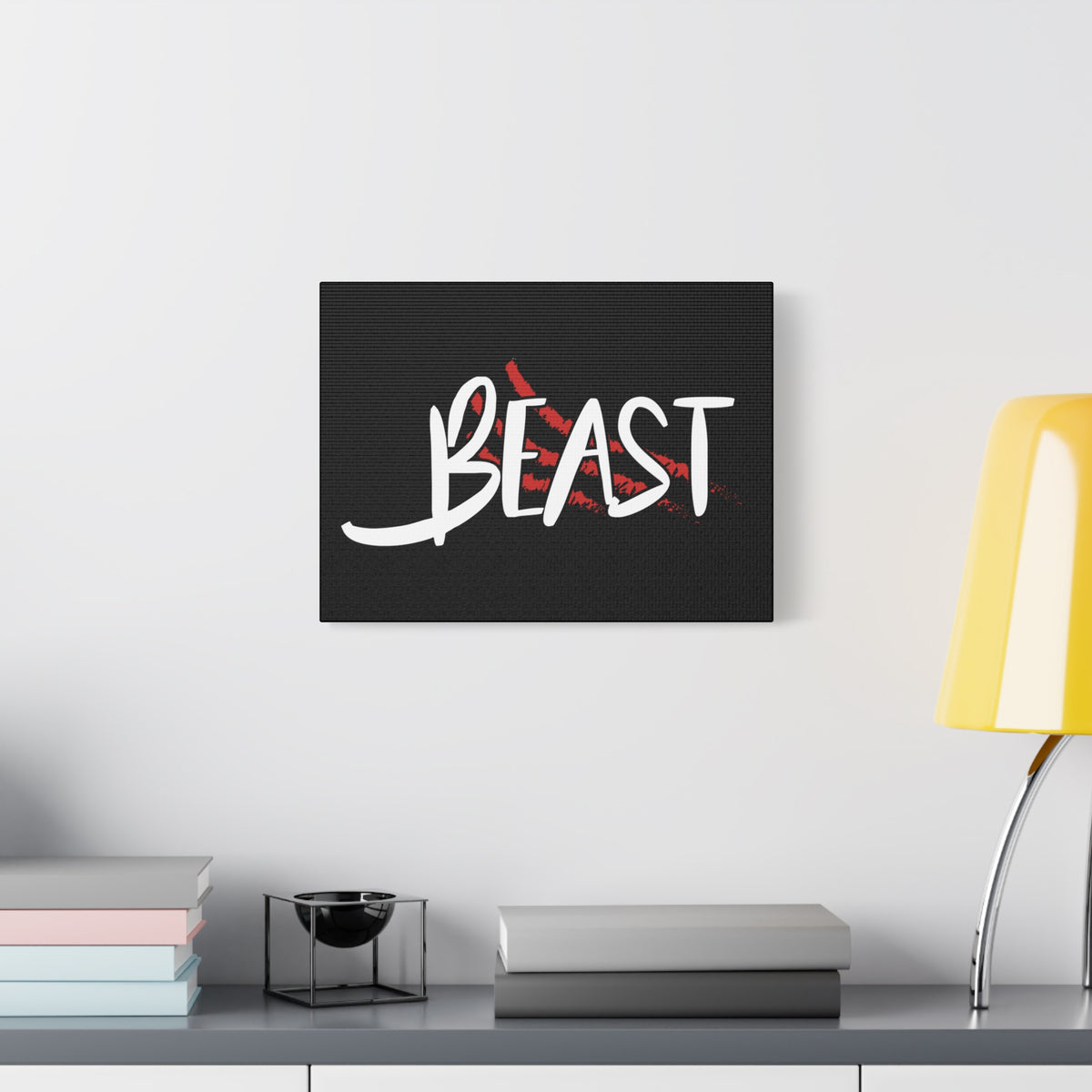 Scripture Canvas Beast Revelation 13:1 Christian Wall Art Bible Verse Print Ready to Hang