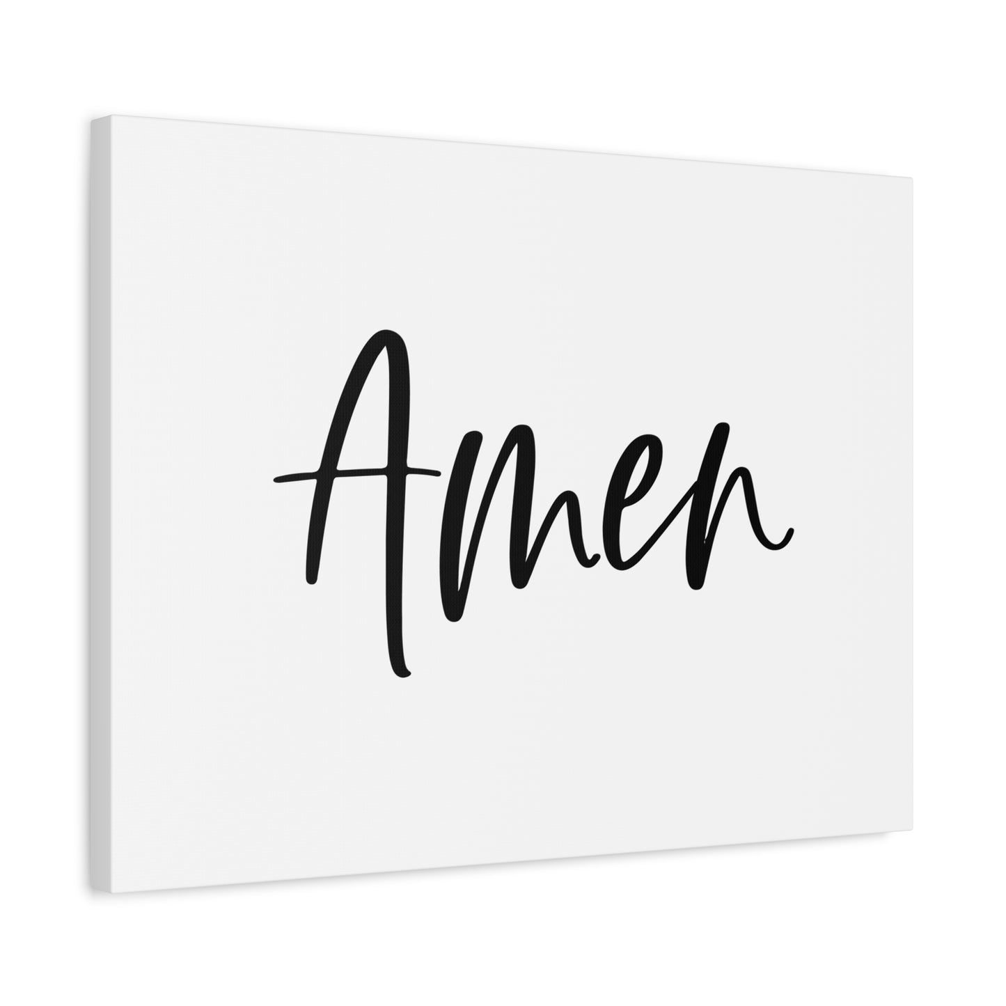 Scripture Canvas Amen White Psalms 106:48 Christian Wall Art Bible Verse Print Ready to Hang