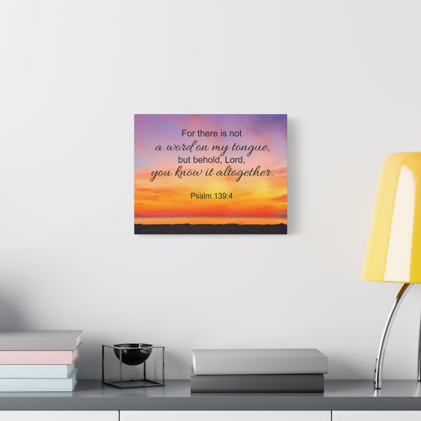 Scripture Canvas You Know It All Together Psalm 139:4 Christian Wall Art Bible Verse Print Ready to Hang