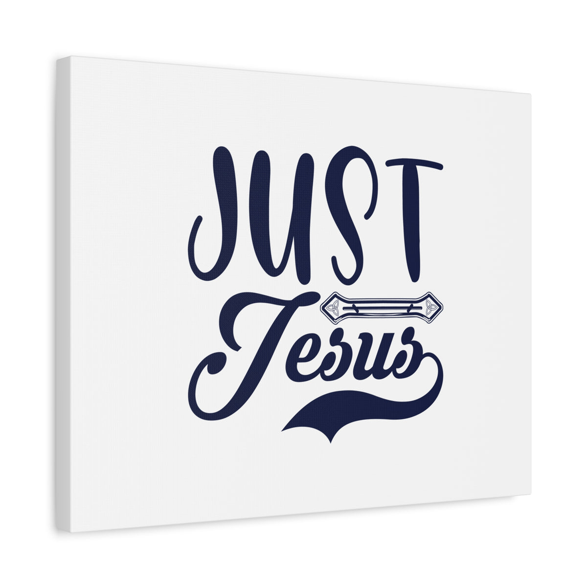 Scripture Canvas Just Jesus John 14:6 Ornamental Bar Christian Wall Art Bible Verse Print Ready to Hang