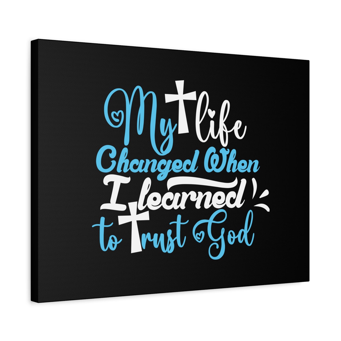 Scripture Canvas I Learned To Trust God Psalm 28:7 Christian Wall Art Bible Verse Print Ready to Hang