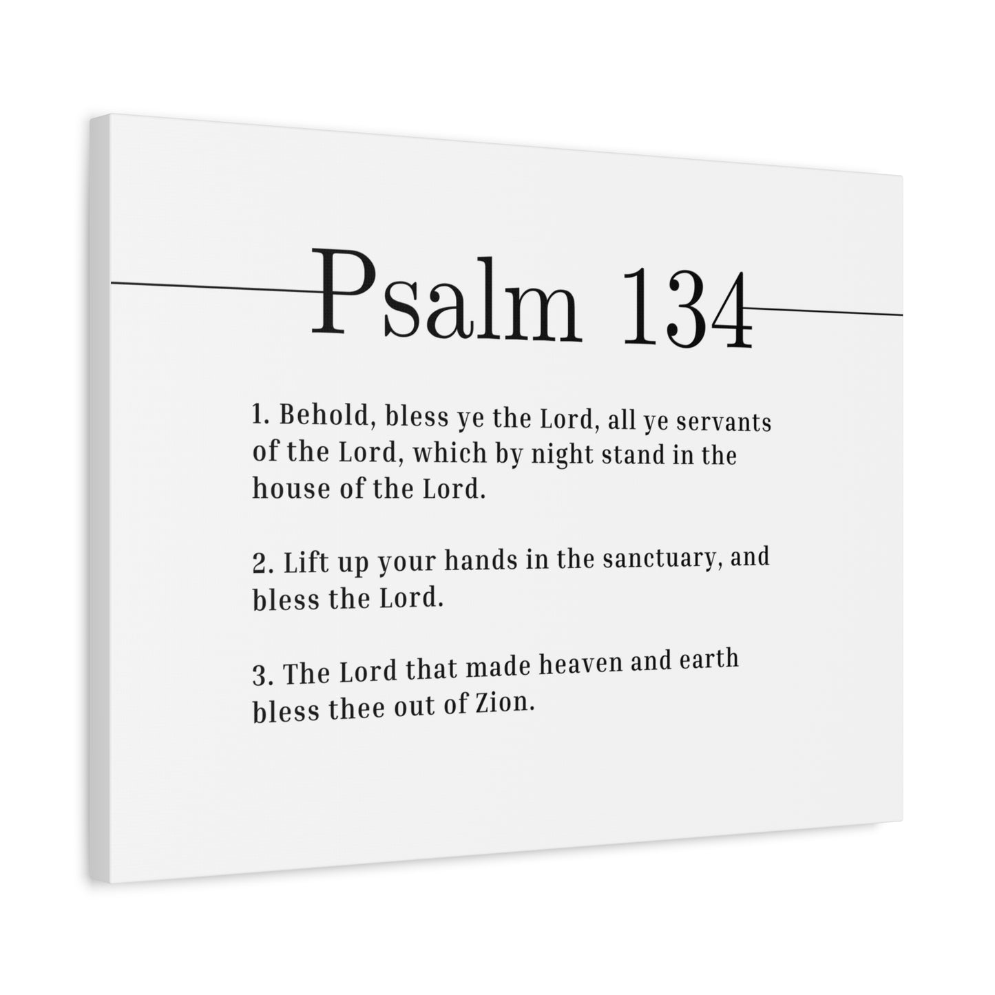 Scripture Canvas Lift Up Your Hands Psalm 134 Christian Wall Art Bible Verse Print Ready to Hang