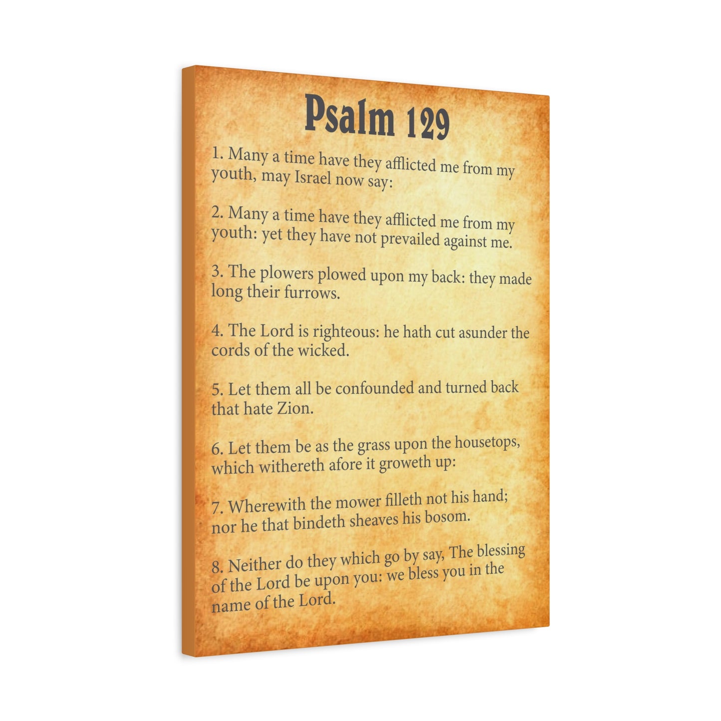 Scripture Walls Psalm 129 Gold Bible Chapter Canvas Christian Wall Art Ready to Hang