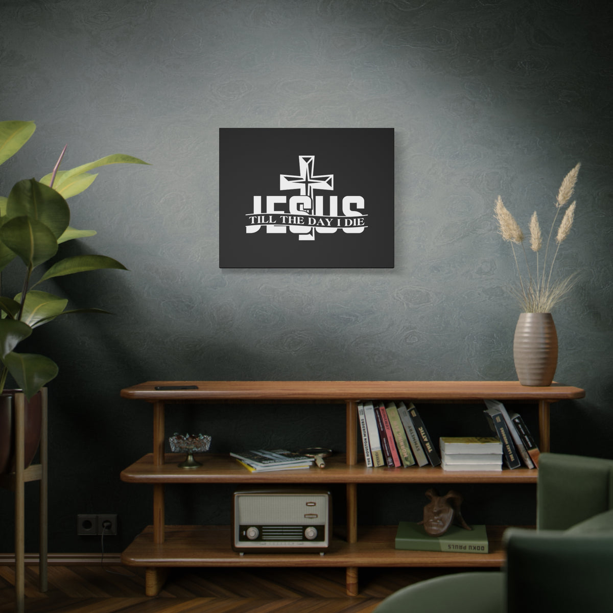 Scripture Canvas Jesus Till The Day I Die 2 Corinthians 5:8 Christian Wall Art Bible Verse Print Ready to Hang