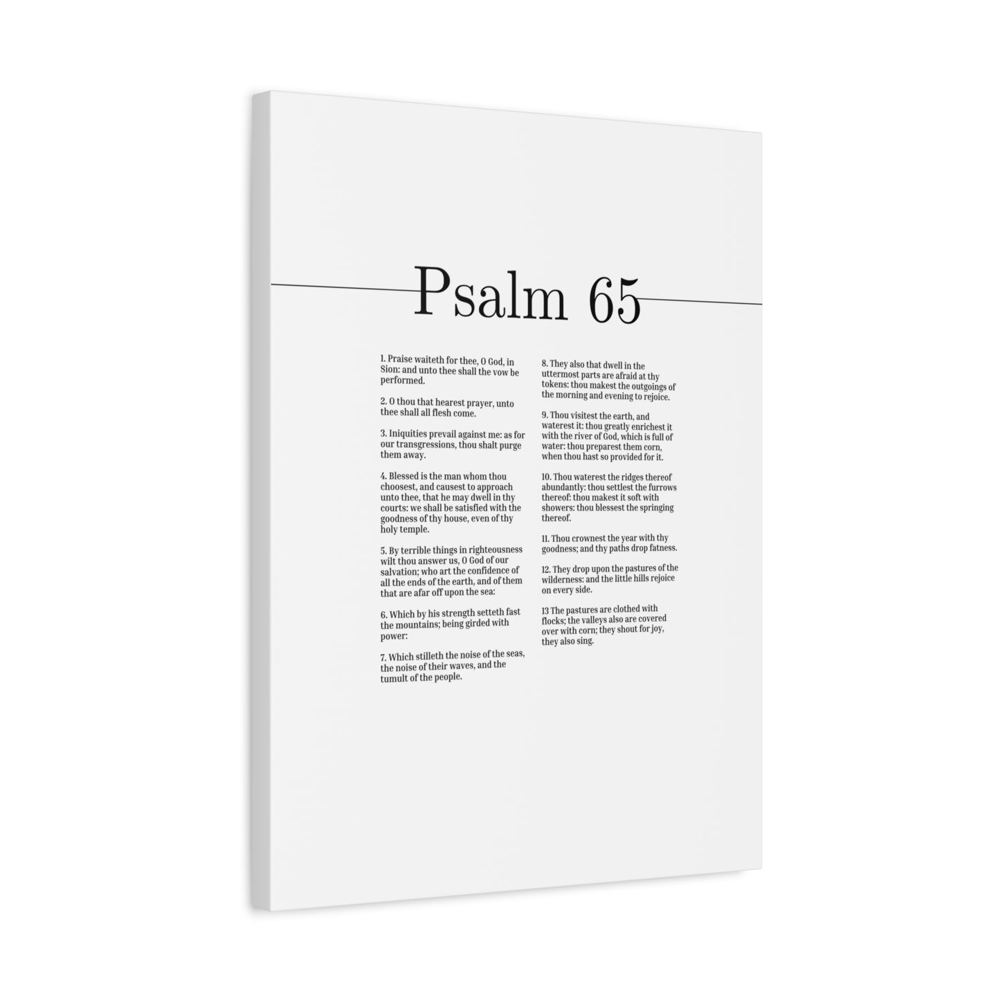 Scripture Canvas O Thou That Hearest Prayer Psalm 65 Christian Wall Art Bible Verse Print Ready to Hang