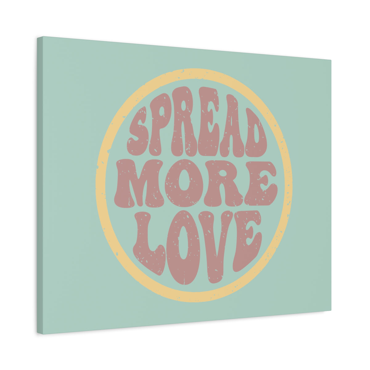 Scripture Canvas Spread More Love 1 John 4:7-8 Green Circle Christian Wall Art Bible Verse Print Ready to Hang