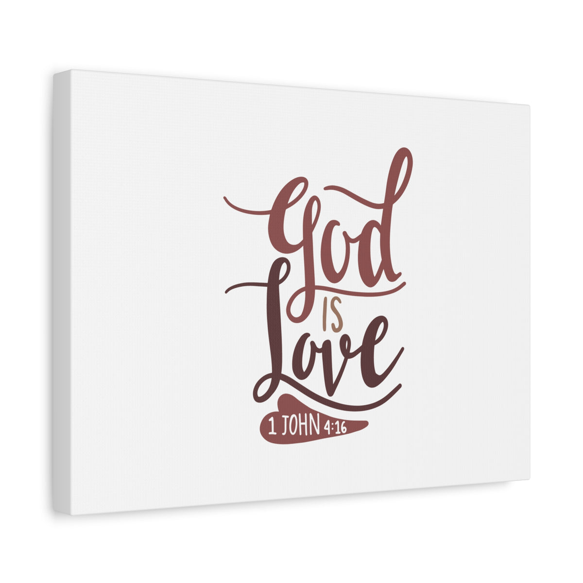 Scripture Canvas God Is Love 1 John 4:16 Christian Wall Art Bible Verse Print Ready to Hang